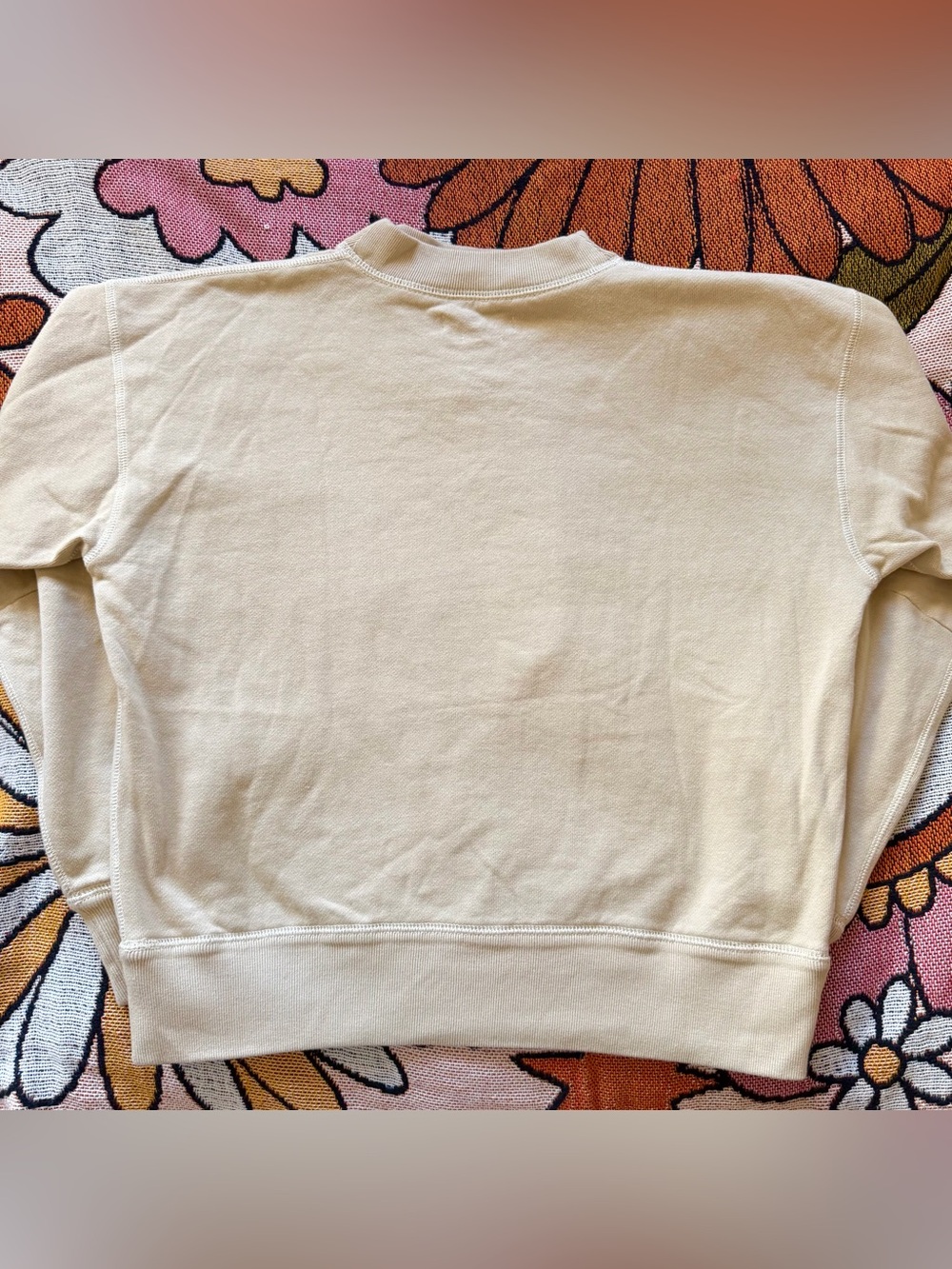 Isabel Marant Etoile Moby Sweatshirt Tan Velvet Logo Size 4 - Picture 3 of 6